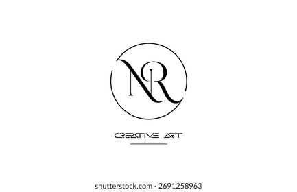 NR, RN, N, R abstract letters logo monogram