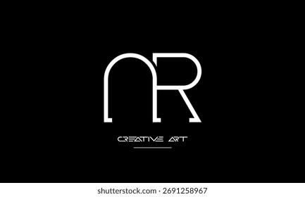 NR, RN, N, R abstract letters logo monogram