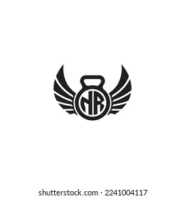 NR simple fitness gym concept in high quality professional design that will print well across any print media