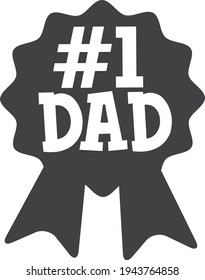 Nr1 Dad Ribbon | Father's day design 