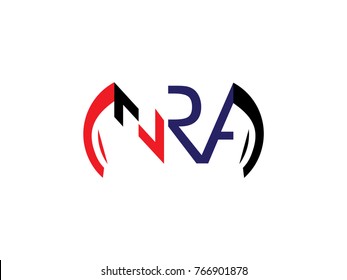 NRA Logo letter design vector