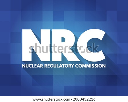NRC - Nuclear Regulatory Commission acronym, abbreviation concept background