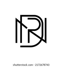 NRD, NDR, or DNR initial based vector logo. Three letters combined artistically. Suitable for company, brand, product, fashion, luxury product, and organization.