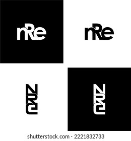 conjunto de diseño de logotipo de monograma de letra de tipo nativa