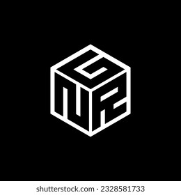 NRG letter logo design in illustration. Vector logo, calligraphy designs for logo, Poster, Invitation, etc.