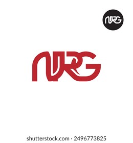 Iniciales de diseño de monograma de letra de logotipo NRG