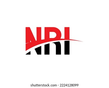 NRI Letter Initial Logo Design Vector Illustration