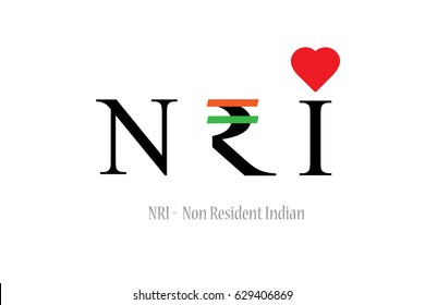 Nri Non Resident Indian Concept Shown Stock Vector (Royalty Free ...