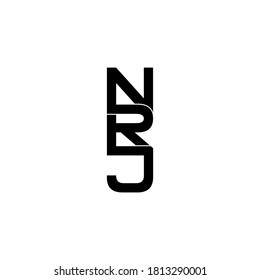 nrj letter original monogram logo design