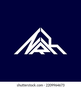 NRK letter logo creative design with vector graphic, NRK simple and modern logo in triangle shape.