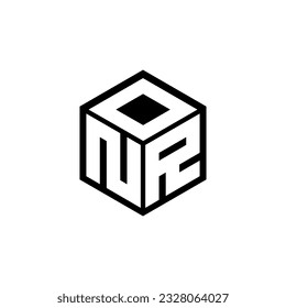 NRO letter logo design in illustration. Vector logo, calligraphy designs for logo, Poster, Invitation, etc.