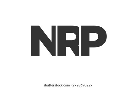 Modelo de design de logotipo NRP com texto em negrito forte e moderno. Logotipo vetorial inicial com tipografia simples e mínima. Identidade de empresa moderna ideal para a presença de marca de empresas.