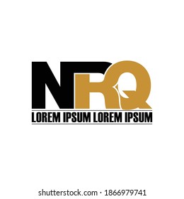 NRQ letter monogram logo design vector