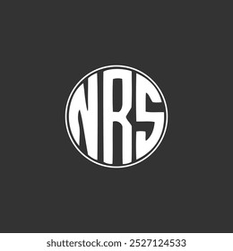 NRS circle letter original monogram logo design. NRS Initial Letter Type Logo, NRS Icon Logo Image Vector Stock