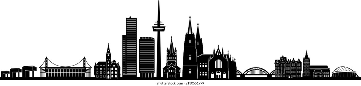 KÖLN NRW Deutschland City Skyline Vector
