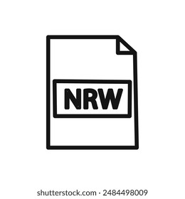 NRW File Document Icon linear vector graphics sign