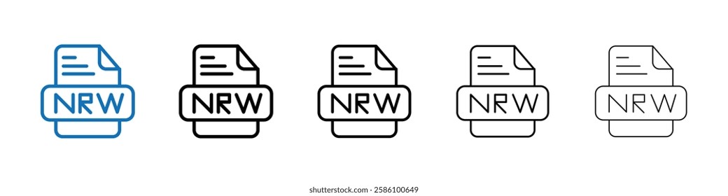 NRW File Document Icon Outline vector logo for web ui