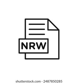 NRW File Document logo sign vector outline