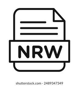 NRW File Document logo sign vector outline