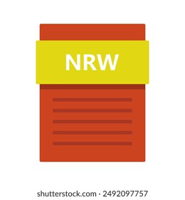 Nrw file icon illustrated on background