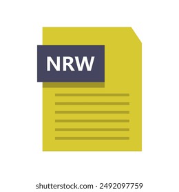 Nrw file icon illustrated on background