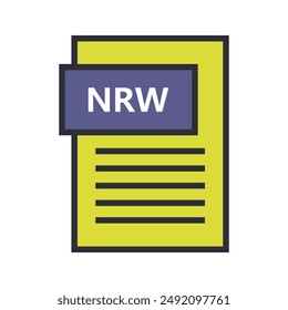 Nrw file icon illustrated on background