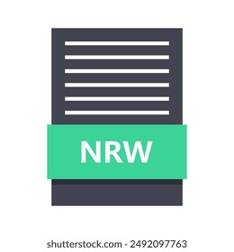 Nrw file icon illustrated on background