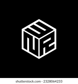 NRW letter logo design in illustration. Vector logo, calligraphy designs for logo, Poster, Invitation, etc.