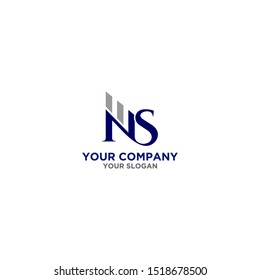 NS Accounting Logo Design Vector