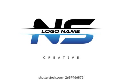 NS Creative Dynamic Logo Design Modern Company Branding Design Creative Monogram Latter Mark.