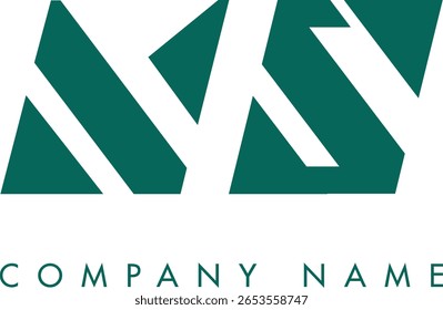 Diseño de Vector de logotipo de letra abstracta moderna creativa NS. Utilizable para su empresa o negocio e identidad de marca.