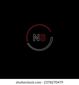 Plantilla de diseño de logotipo de letras modernas creativas de NS