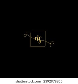 NS creative modern letters logo design template