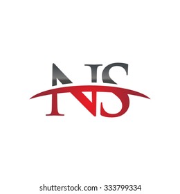 NS initial company red swoosh logo