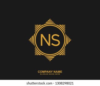 NS Initial letter geometric logo vector