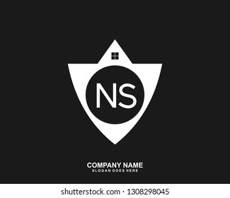 NS Initial letter geometric logo vector