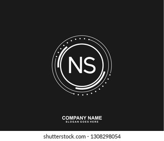NS Initial letter geometric logo vector