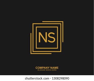 NS Initial letter geometric logo vector