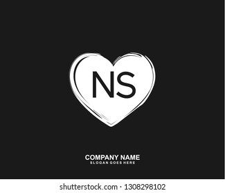 NS Initial letter geometric logo vector
