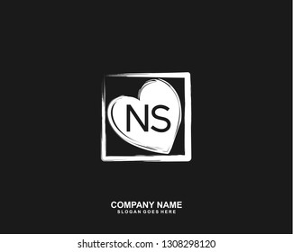 NS Initial letter geometric logo vector
