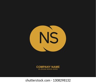 NS Initial letter geometric logo vector