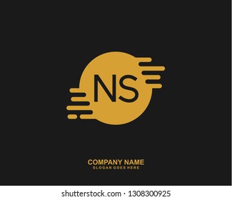 NS Initial letter geometric logo vector