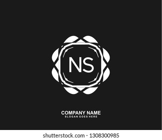 NS Initial letter geometric logo vector