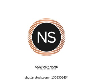 NS Initial letter geometric logo vector