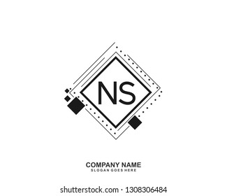 NS Initial letter geometric logo vector