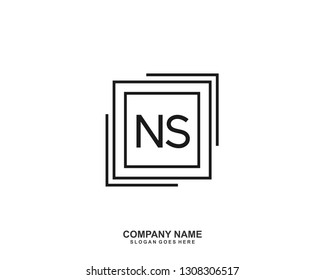 NS Initial letter geometric logo vector
