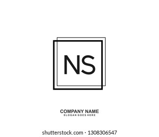 NS Initial letter geometric logo vector