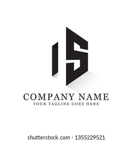 NS initial letter logo design,N S negative space vector, clean and strong brand market