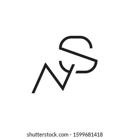 NS initial letter logo template vector icon design