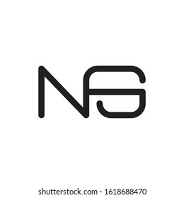 NS initial letter logo template vector icon design